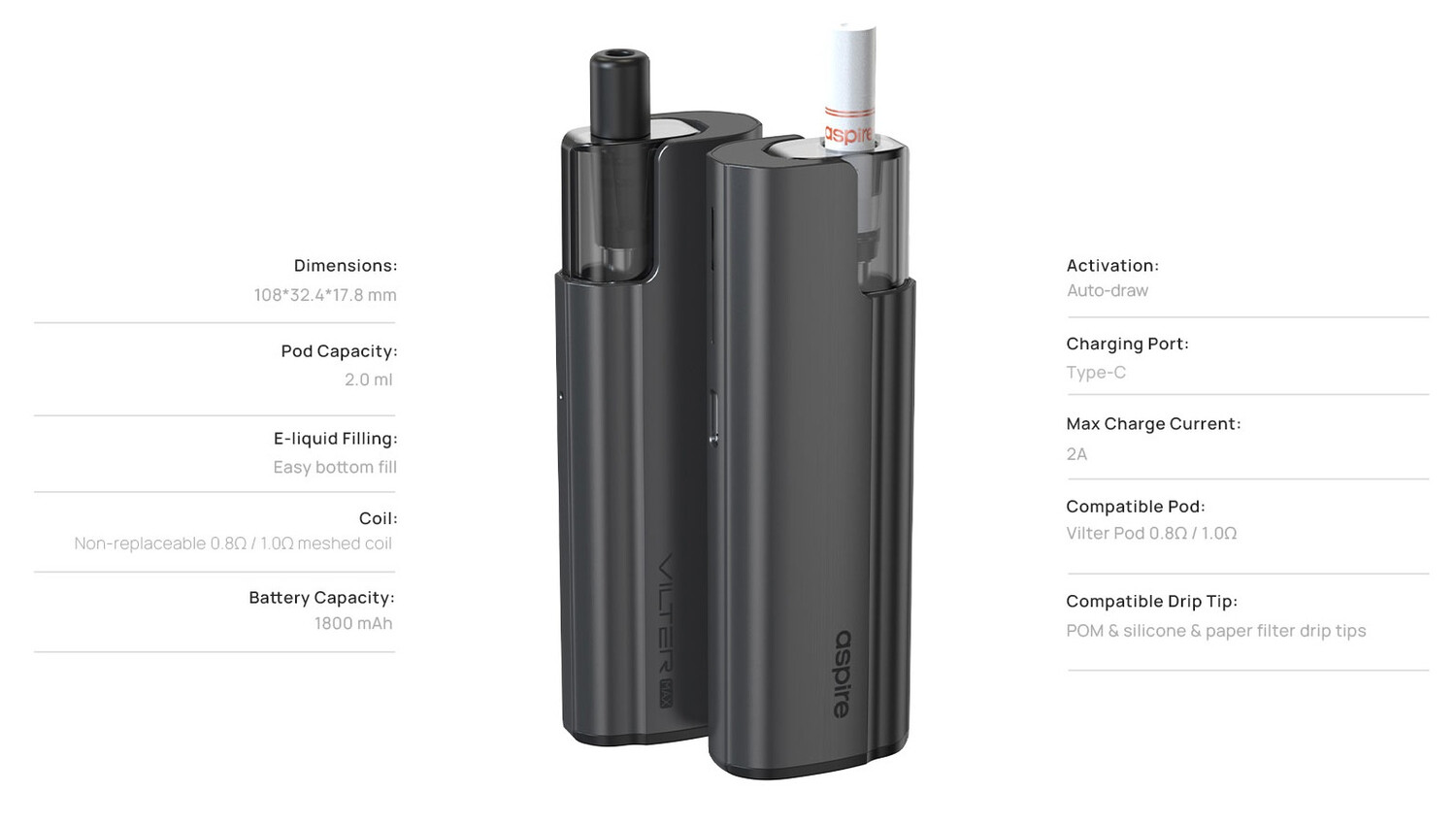 Aspire Vilter Max, изображение 4
